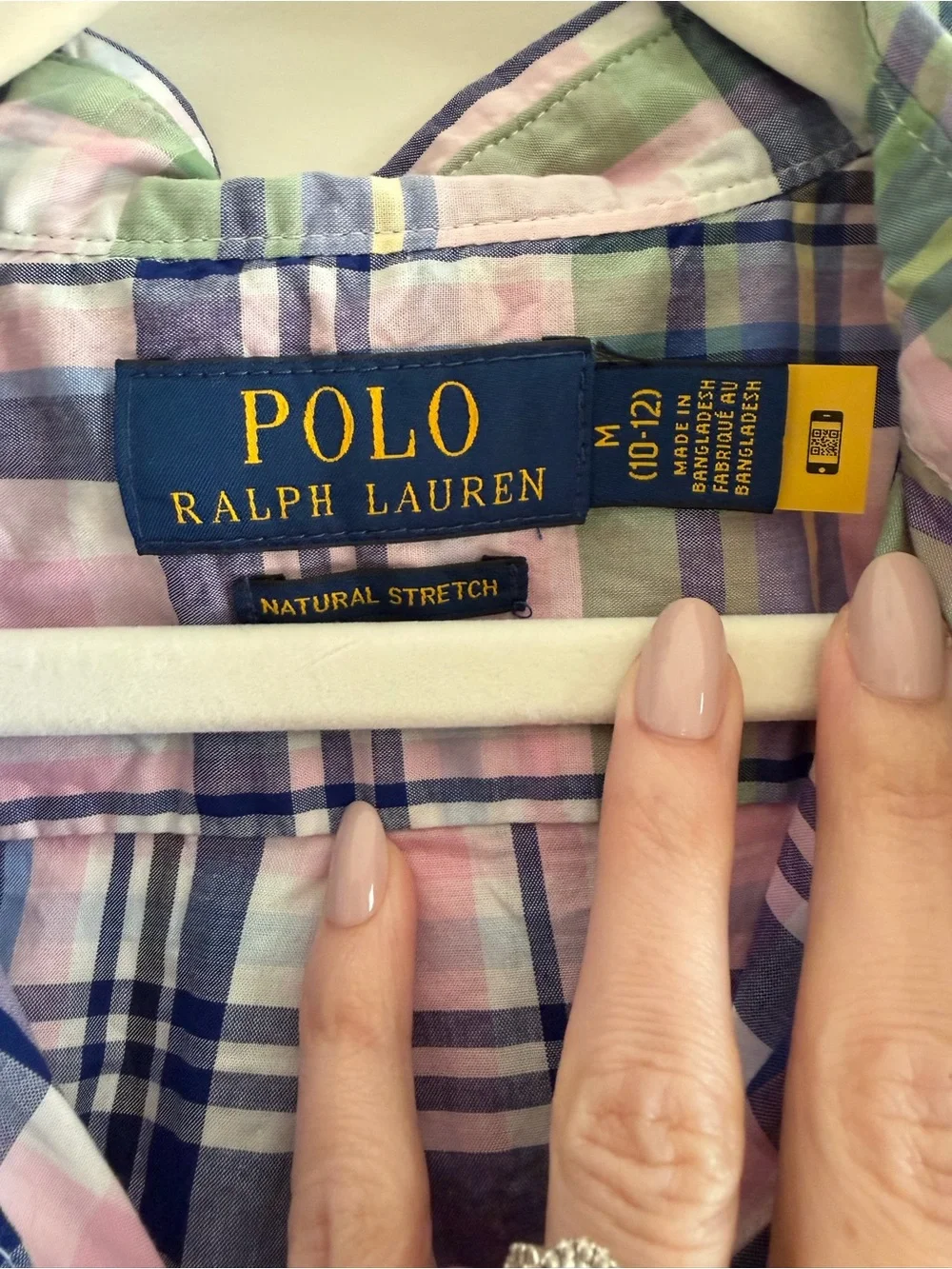 Youth Ralph Lauren Pink Green Blue Plaid Short-Sleeve Button-Down Shirt